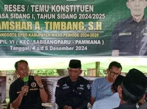 Reses Ketua komisi 1 Dprd wajo, Amshar A.Timbang