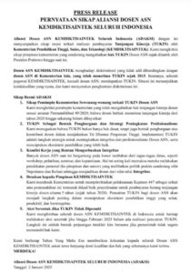 Dosen ASN Kemdiktisaintek Protes, Ini pernyataan sikapnya
