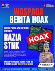 Warga Diimbau Waspada, Informasi Razia Pajak STNK Ternyata Tidak Benar