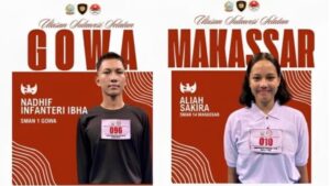 Nadhif dan Aliah Wakili Sulsel sebagai Paskibraka Nasional 2025