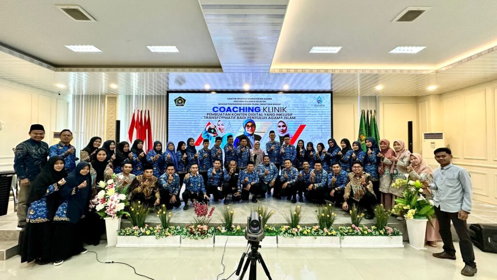 Kemenag Sulsel Adakan Coaching Klinik Konten Digital, Penyuluh Agama Islam Diminta Jadi Influencer Kebaikan