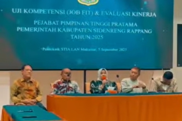 Pemkab Sidrap Lakukan Evaluasi Jabatan, 21 Pejabat Tinggi Ikut Uji Kompetensi