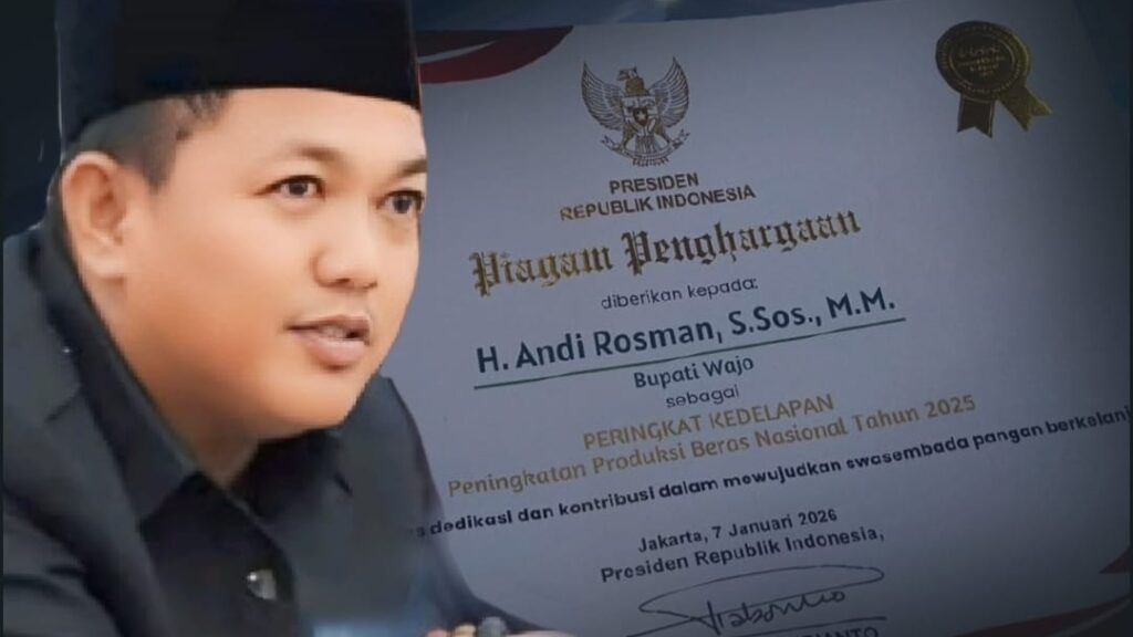 Bupati Wajo Raih Penghargaan Nasional dari Presiden, Ketua Komisi II DPRD Beri Apresiasi